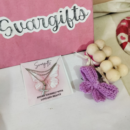 Silver Cross Layered Necklace Gift Set by Svargifts Silver Cross Layered Necklace Gift Set by Svargifts