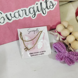 Stylish Gold Initial Necklace Gift Set by Svargifts