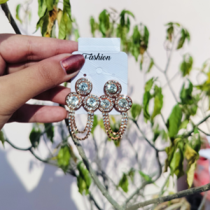 Elegant Crystal Loop Party Earrings