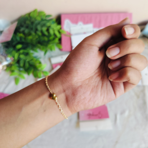 gold bracelet, heart charm bracelet, minimal bracelet, daily wear jewellery, women bracelet, elegant bracelet, gift for her, trendy bracelet, gold tone jewellery,