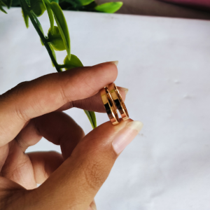 Gold Double Band Adjustable Ring for Women | Minimal Modern Design